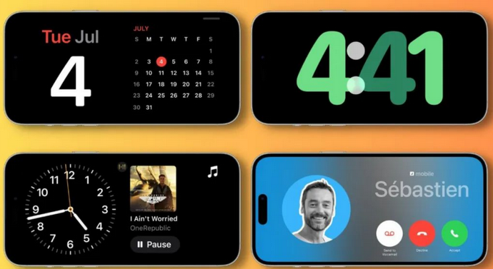 梁园苹果手机维修分享iOS17横屏充电待机显示有什么好处 